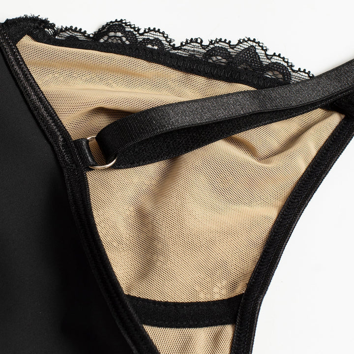 Sarah | Shapewear Bodysuit med Dybt V-Udskæring og Blonde